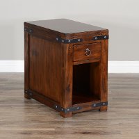 Dark Chocolate Chair Side Table - Santa Fe-3