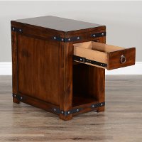 Dark Chocolate Chair Side Table - Santa Fe-6