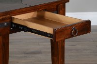 Rustic End Table with Slate Inlay - Santa Fe-7