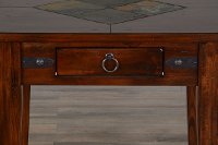 Rustic End Table with Slate Inlay - Santa Fe-8