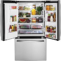 GFE26JYMFS GE 36 Inch French Door Smart Refrigerator - 25.6 cu. ft., Smudge Resistant Stainless Steel-2