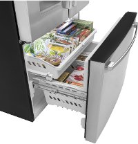 GFE26JYMFS GE 36 Inch French Door Smart Refrigerator - 25.6 cu. ft., Smudge Resistant Stainless Steel-4