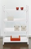 White Metal 4 Shelf Bookcase