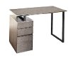 Desk with 3 Drawer Storage Pedestal - Gray