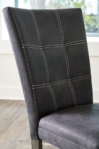 Contemporary Dark Brown Faux Leather Upholstered Dining Room Chair - Moxi-3
