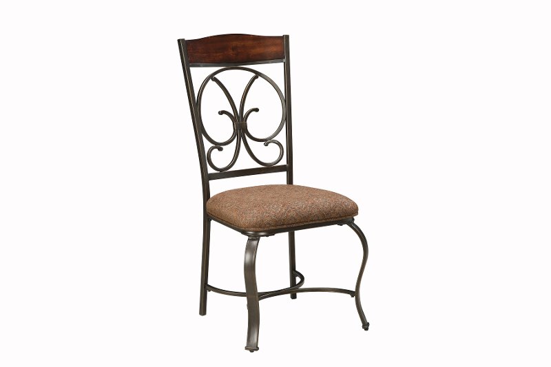 Dark Bronze Metal Dining Room Chair, Metal Dining Room Chairs