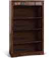 Dark Chocolate Brown Rustic 48 Inch Bookcase - Santa Fe