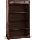 Dark Chocolate Brown Rustic 48 Inch Bookcase - Santa Fe