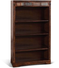 Dark Chocolate Brown Rustic 48 Inch Bookcase - Santa Fe
