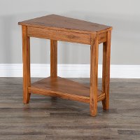 Rustic Oak Chair Side Table - Sedona-2