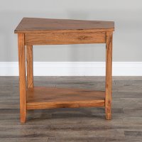 Rustic Oak Chair Side Table - Sedona-4