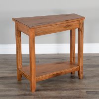 Rustic Oak Chair Side Table - Sedona-5