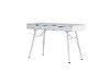 White on White Desk with Drawer - Moss