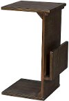 Tobacco Leaf Brown Chairside Table with Magazine Rack - Homestead