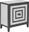 Clearance Modern Black and Mirrored Nightstand - Modern Eclectic
