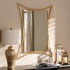150-8897-RCW Contemporary Gold Rectangular Accent Wall Mirror - Manley