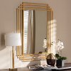 150-8871-RCW Art Deco Gold Rectangular Accent Wall Mirror - Stephany