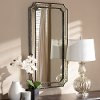 150-8890-RCW Art Deco Silver Rectangular Accent Wall Mirror - Iona