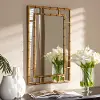 Modern Gold Bamboo Accent Wall Mirror - Phemie