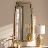 150-8892-RCW Contemporary Gold Accent Wall Mirror - Loreen