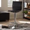 150-9123-RCW Black and Chrome Faux Leather Adjustable Bar Stool - Oliver
