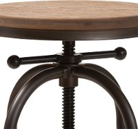 150-9121-RCW Wood and Steel Adjustable Swivel Bar Stool - Augustine-4
