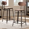 Rustic Metal Stackable Counter Height Stool (Set of 2) - Carter