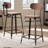 Rustic Metal Stackable Counter Height Stool (Set of 2) - Carter