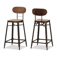 Rustic Metal Stackable Counter Height Stool (Set of 2) - Carter-4