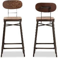 Rustic Metal Stackable Counter Height Stool (Set of 2) - Carter-5