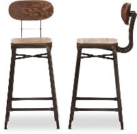 Rustic Metal Stackable Counter Height Stool (Set of 2) - Carter-6