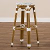 150-8982-RCW Gray and White Bamboo Style Bar Stool - Joelle