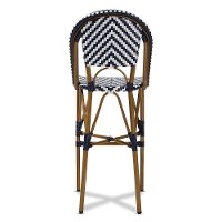 Blue and White Bamboo Style Stackable Bar Stool - Cassie-6