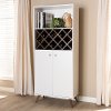 150-8997-RCW Mid Century White Tall Wine Cabinet - Marian