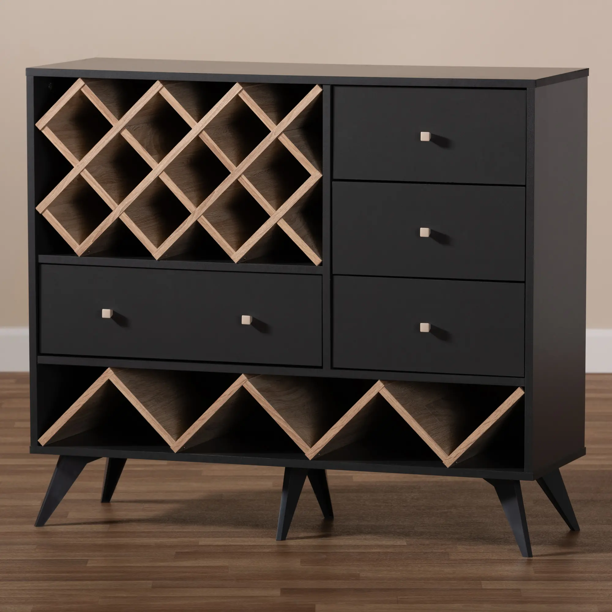 Audrea Mid Century Gray Wine Cabinet-2