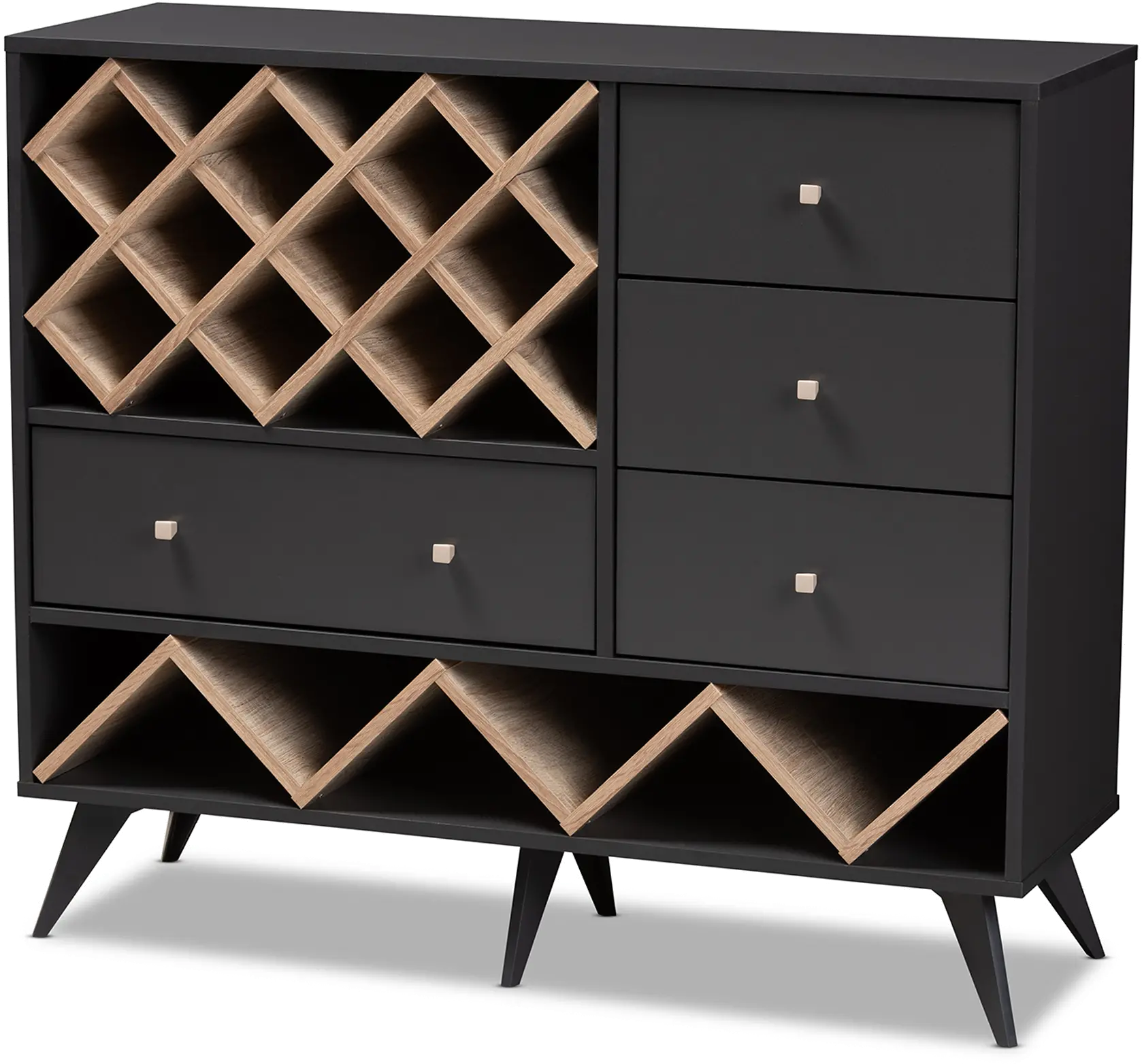 Audrea Mid Century Gray Wine Cabinet-4