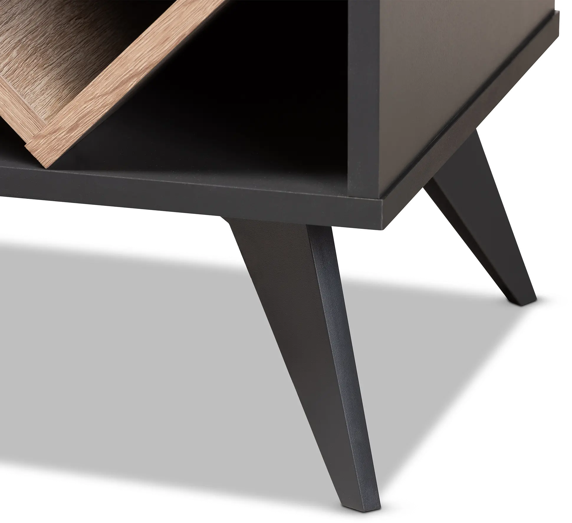 Audrea Mid Century Gray Wine Cabinet-8