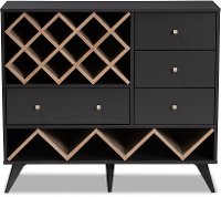 150-9235-RCW Mid Century Gray Wine Cabinet - Audrea-3