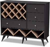 150-9235-RCW Mid Century Gray Wine Cabinet - Audrea-4