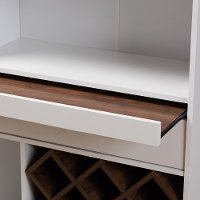 150-9001-RCW Contemporary White Tall Wine Cabinet - Mattia-7
