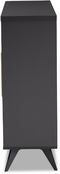 150-9004-RCW Mid Century Dark Gray and Oak Wine Cabinet - Laurie-6