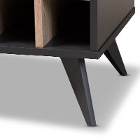 150-9004-RCW Mid Century Dark Gray and Oak Wine Cabinet - Laurie-7
