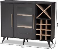150-9004-RCW Mid Century Dark Gray and Oak Wine Cabinet - Laurie-8