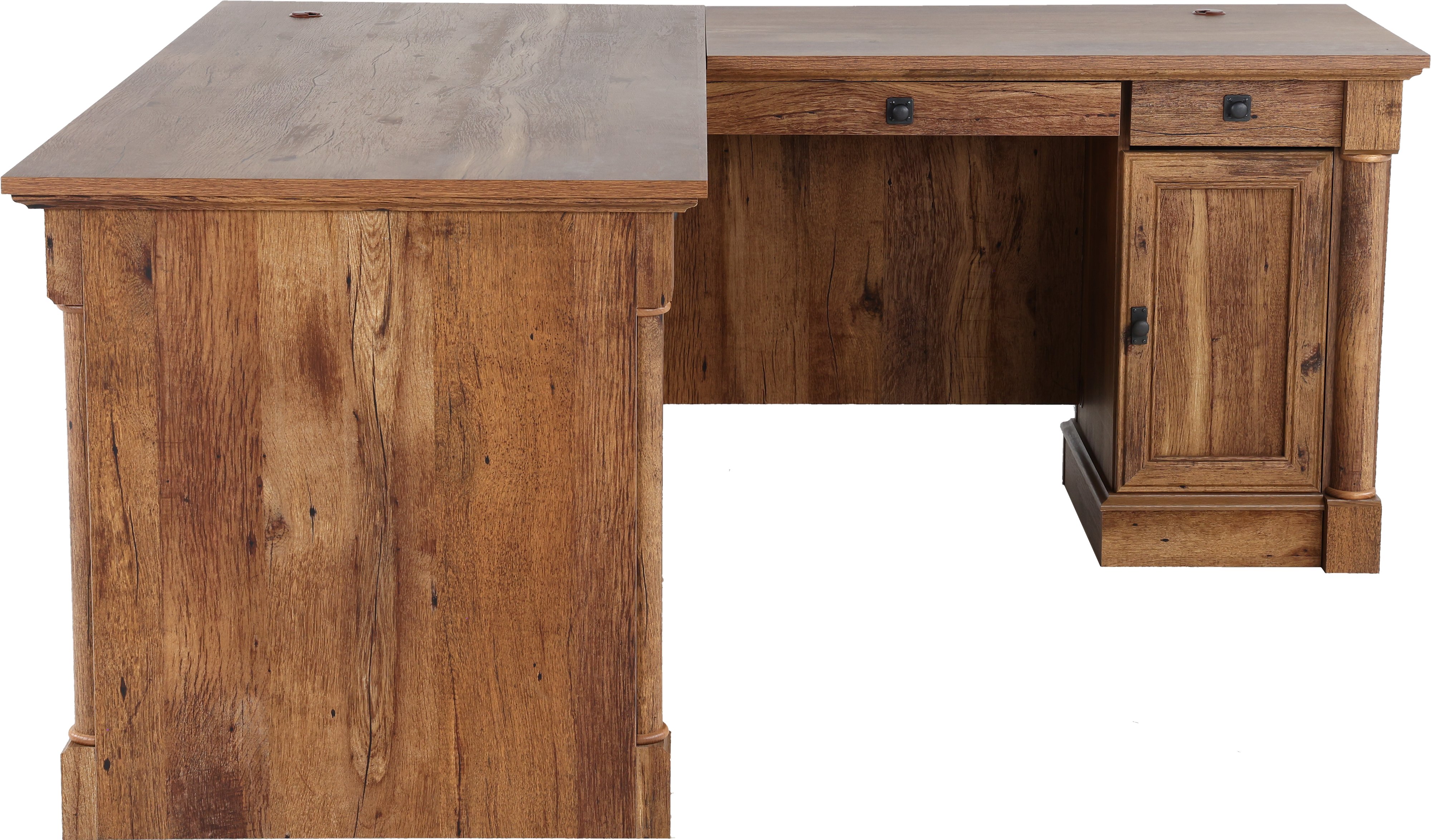Palladia Vintage Oak L Shaped Corner Desk-3