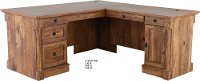 Vintage Oak L Shaped Corner Desk - Palladia-4