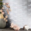 Contemporary Marble and Stainless Steel 6x24 Peel and Stick Mosaic Tile (Pack of 10) - SimpliTILE