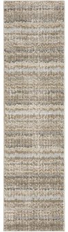 Casual Ivory and Gray 8 Foot Runner Rug - Atlas