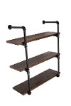 3-Tier Piped Floating Wall Shelf - Yukon