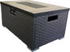 Dark Brown Woven Gas Fire Pit Table - Auburn