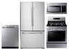 KIT Samsung 4 Piece Gas Kitchen Appliance Package with 25.5 cu. ft. French Door Refrigerator - Stainless Steel